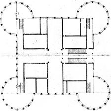 Château de Chambord plan of the keep based on a wooden model drawn by Félibien Babelon 1989 p159